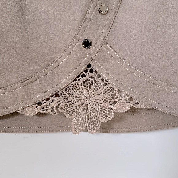 WHBM Petite Lace Utility Boot Skirt Tan NEW - Picture 5 of 9